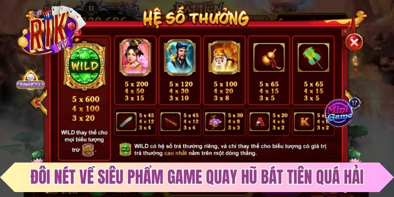 Đôi nét về siêu phẩm game quay hũ bát tiên quá hải