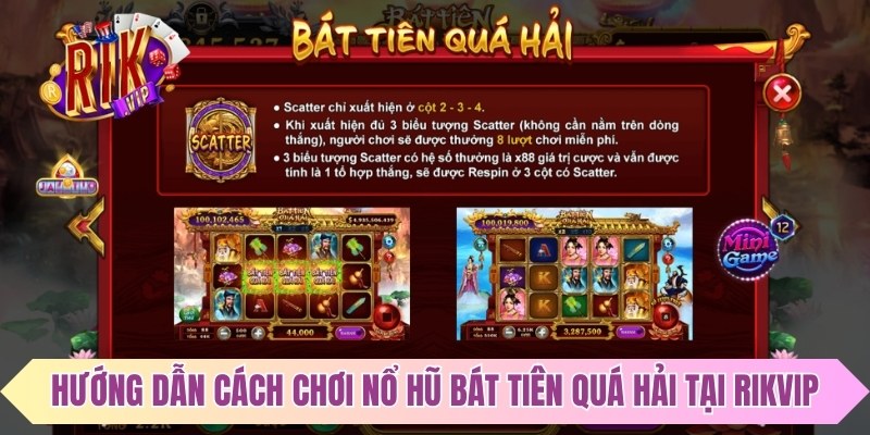 Hướng dẫn cách chơi nổ hũ Bát tiên quá hải tại Rikvip