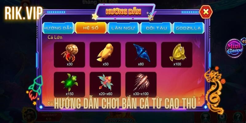 Bắn cá thu thưởng liên tục với cách đánh từ cao thủ